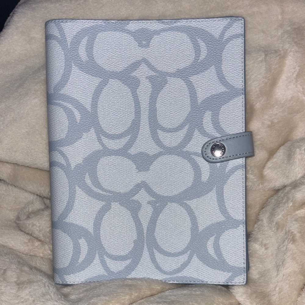 Ice blue Coach Notebook